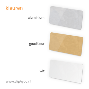 aluminium plaatbadge - kleuren