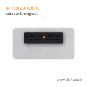 aluminium plaatbadge - magneet