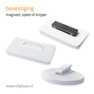 zachte naambadge voor de zorg - bevestiging