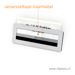 aluminium naambadge Berlin - verwisselbaar naamlabel