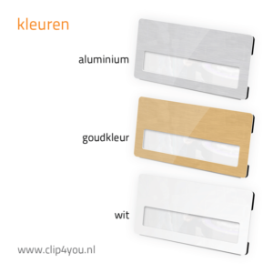 aluminium naambadge London - kleuren