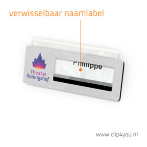 aluminium naambadge Hamburg - verwisselbaar naamlabel