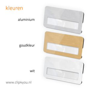 aluminium naambadge Paris - kleuren