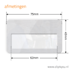 aluminium naambadge New York - afmetingen