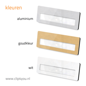 aluminium naambadge Madrid - kleuren