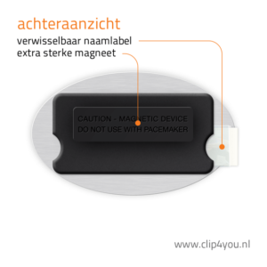 aluminium naambadge Oslo - achteraanzicht