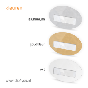 aluminium naambadge Oslo - kleuren