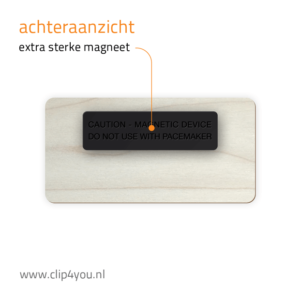 houten naambadge Woodland - magneet